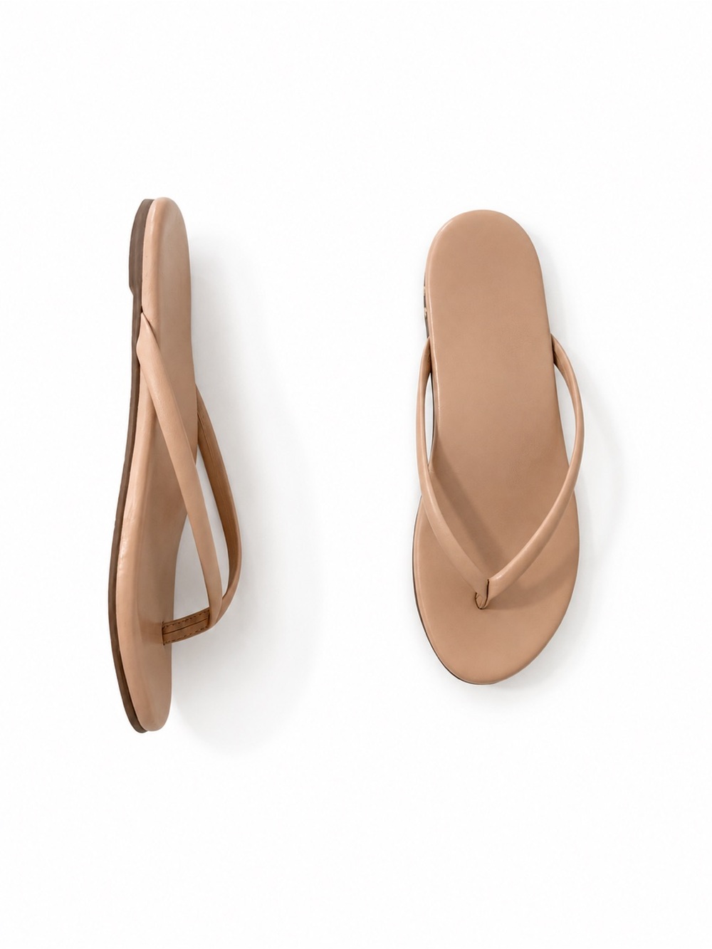 Beek Sunbeam Leather Flip Flop Sandals Beach Dune Nude Size 8